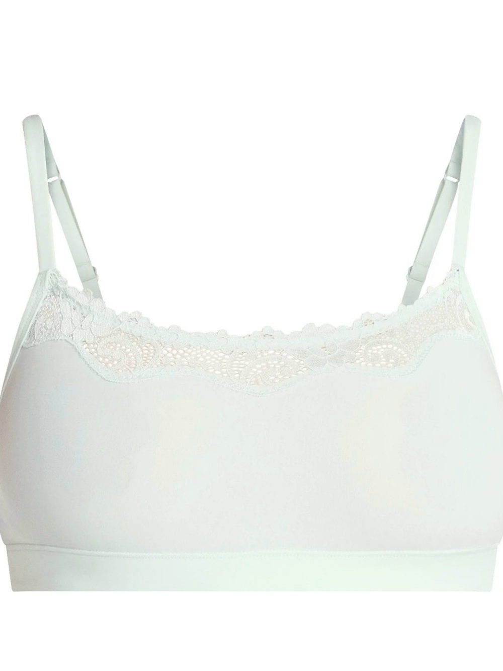George Lace-Trim Wireless Bralette in Mint